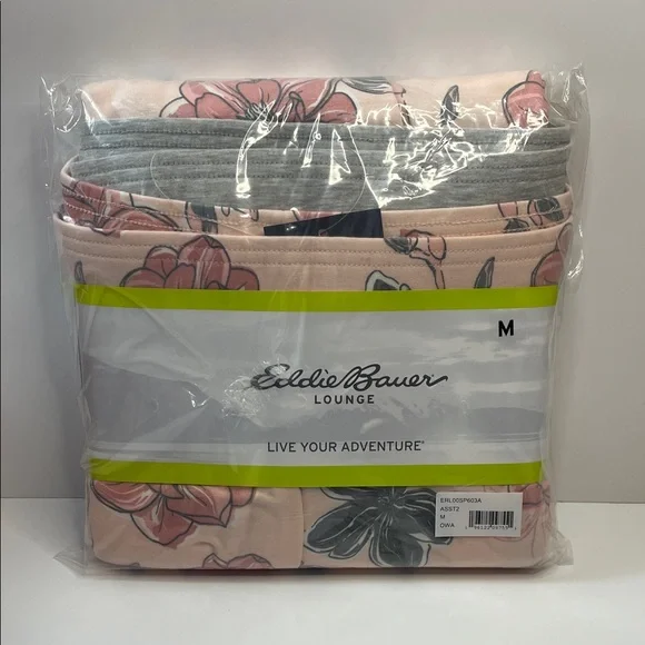 NWT Eddie Bauer Pink Floral Lounge Set. Size Medium. - Picture 1 of 4